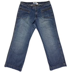 Old Navy Women's Jeans Medium Blue Wash 4-Zipper Pocket Denim, Sz 16 Vintage Y2K